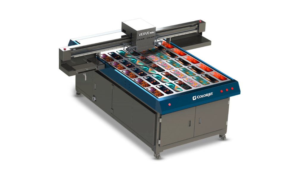 Colorjet – UV Verve Mini: A compact True Flatbed LED UV printer, offering significant opportunities with minimal investment.