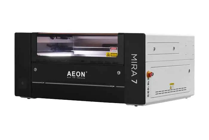 AEON Laser USA MIRA 7 & MIRA 9: Pro CO2 laser cutter and engraving machines for advanced crafting.